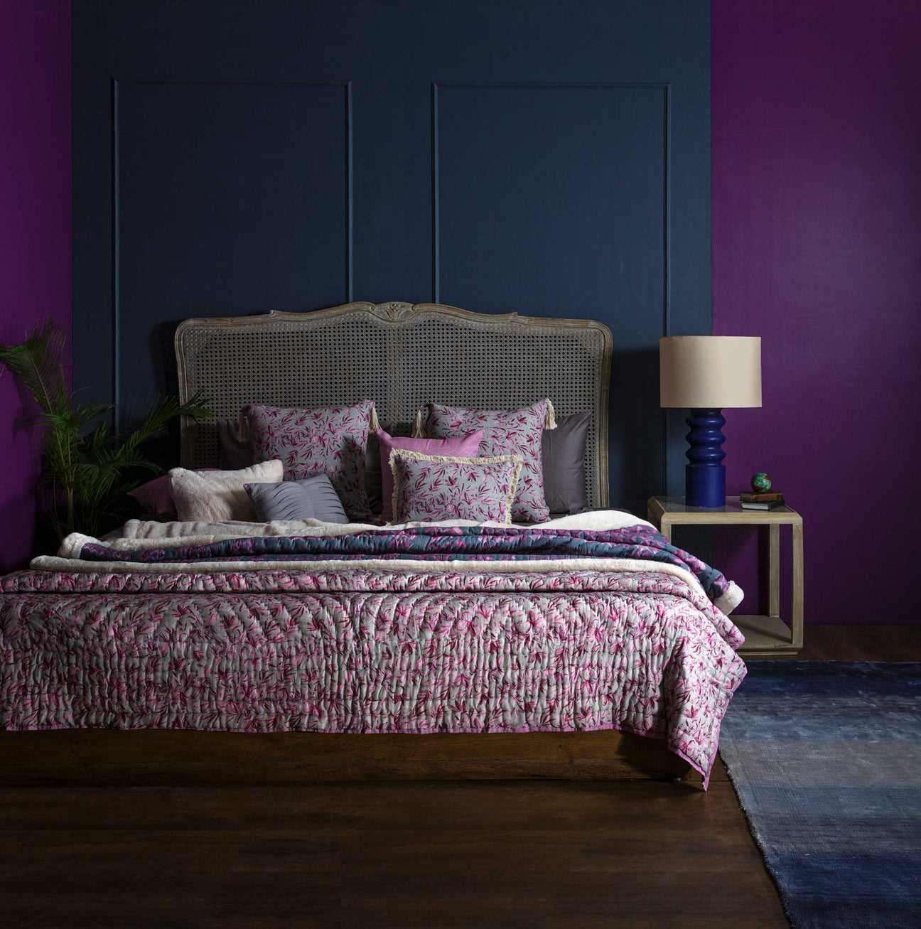 Modern Plum Curated Full bedding ensemble set of 13 | LUXURY