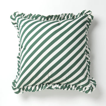 Order DISHASTRIPE Olive Cotton Cushion