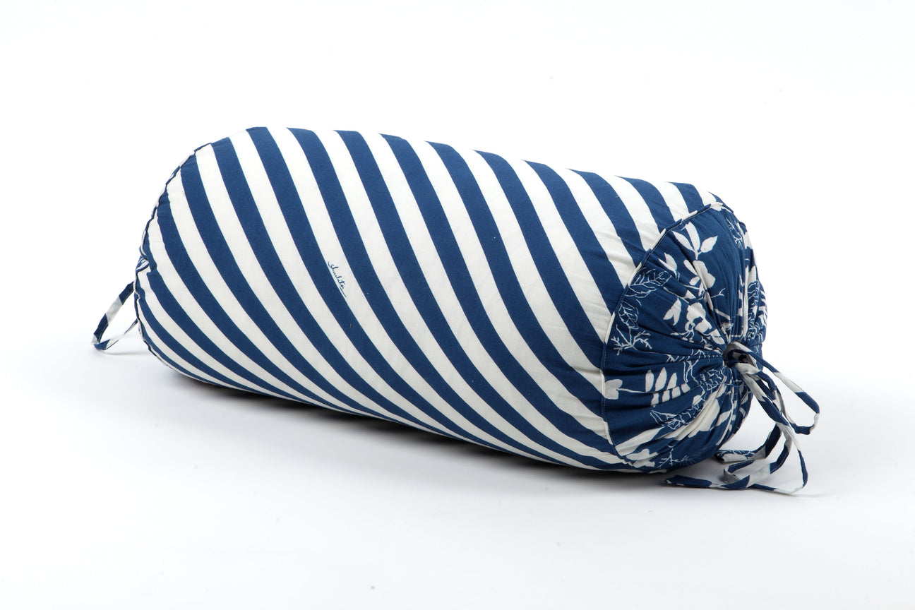 Buy DISHASTRIPE Indigo Cotton Bolster