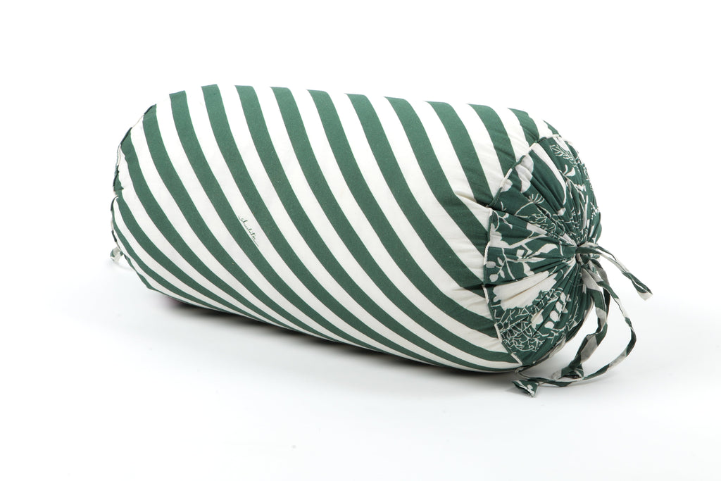 Buy DISHASTRIPE Olive Cotton Bolster