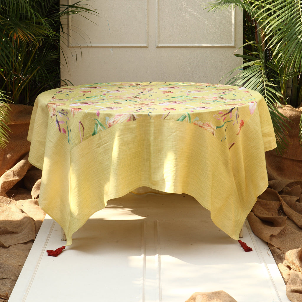 Shop Turmericglow Linen Cotton Tablecloth