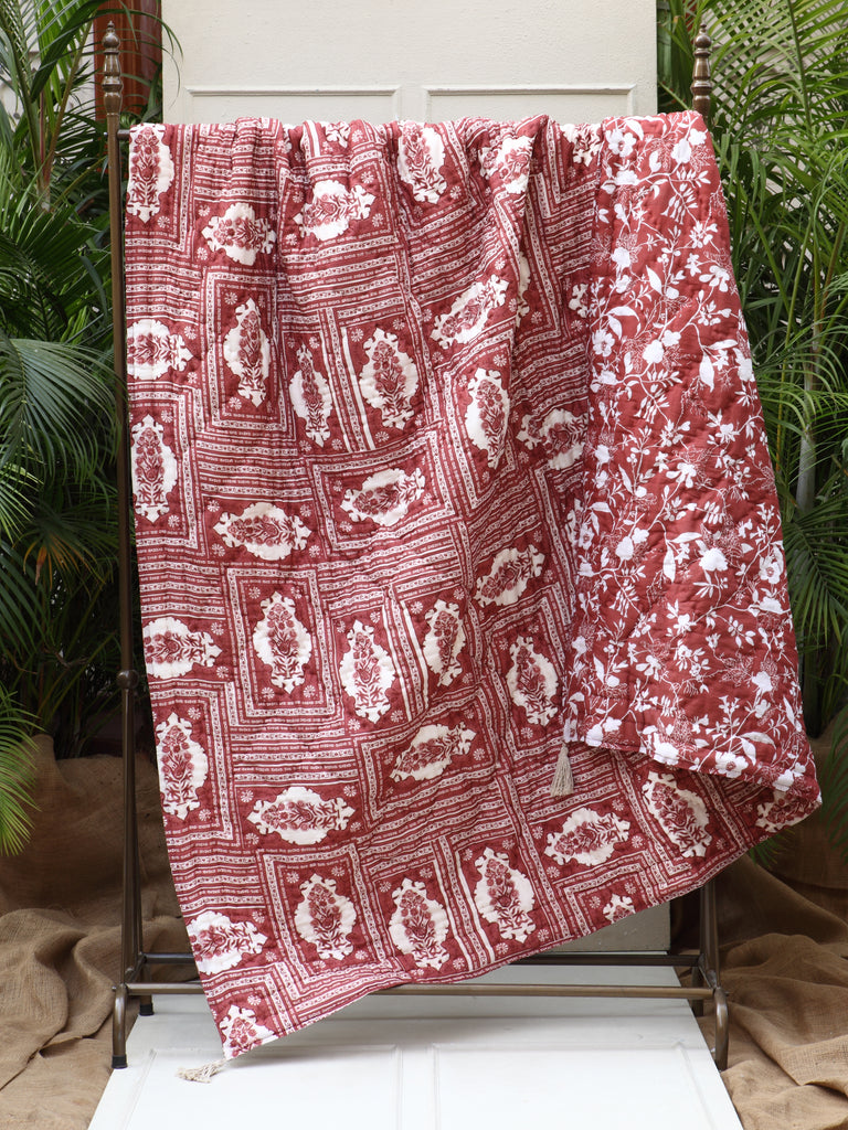 Order Ruby Reversible Silk Cotton Quilt
